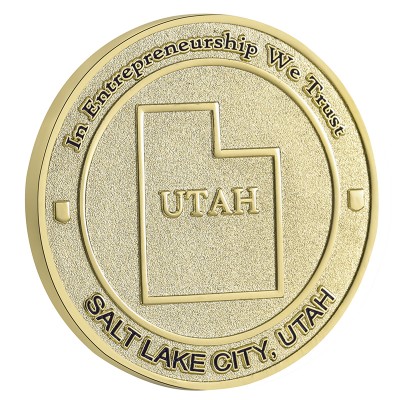 Professional coins maker super quality gold plate zinc alloy Salt Lake City Utah coin