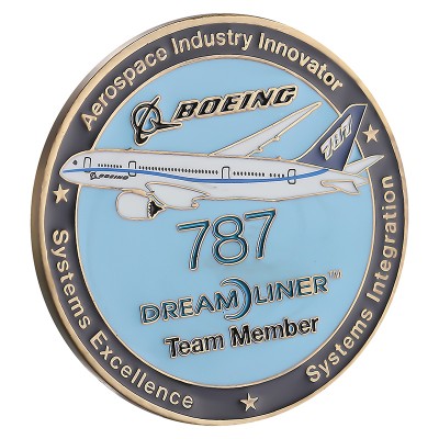 Soft Enamel 2D Airline Aerospace Industry Innovator Boeing Coin